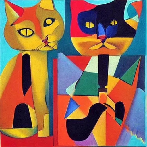 cubist cats | OpenArt