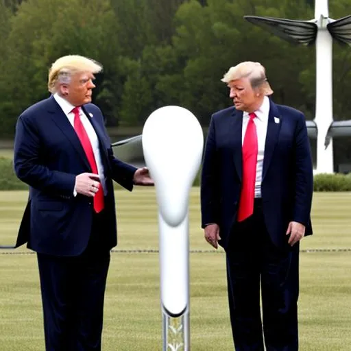 Prompt: Trump  meeting Aliens 