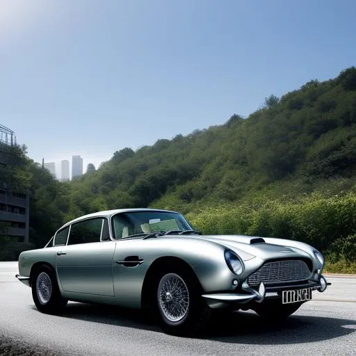 Aston martin db6 silver metallic paint daniel crai openart