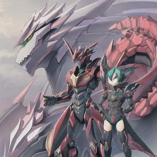Prompt: dragon, robot,