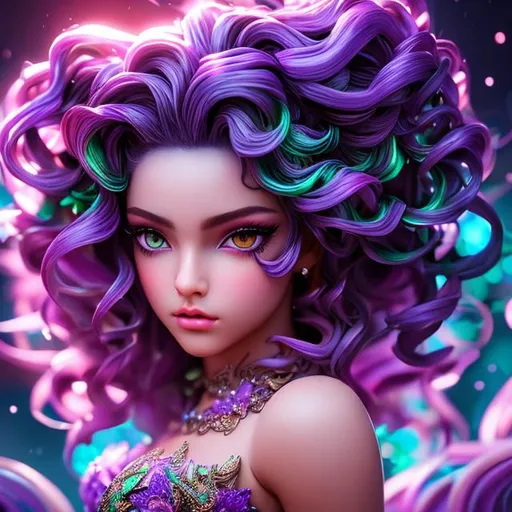 Prompt: Splash art masterpiece of a female posing young fairy woman with ((hyperdetailed wild hair)) and ((hyperdetailed green eyes)) and beautiful hyperdetailed feminine soft face and big lips, backlit, intricately hyperdetailed hair subsurface scattering, showing a little cleavage and visible abdominal muscles, abs, toned body, bokeh purple lavender field background, cinematic lighting, backlight, action shot, intricately hyperdetailed, perfect face, perfect body, perfect anatomy, hyperrealistic, sharp focus, dark fantasy, volumetric studio lighting, occlusion, ultra-realistic, 3d lighting, beauty, sensual feminine romance, professional, sensual feminine, perfect composition, unreal engine 8k octane, 3d lighting, UHD, HDR, 8K, render, HD, trending on artstation, front view, 