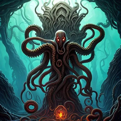 eldritch god, tentacles, H.P lovecraft, Catan.artsta... | OpenArt