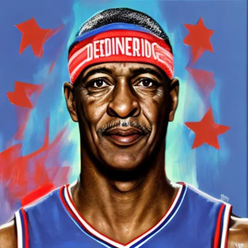 Prompt: Dr. J
 portrait 
76ers

NBA   


