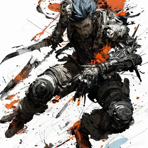 Prompt: Full photo shot of a Rondalo scoring a goal, yoji shinkawa style, jean-baptiste monge, general plan, central composition, entirely on a sheet, ink painting, expressive painting, watercolor, bold brushstrokes, concept art, cinematic lighting, orange, (blue:1.3), gray and white, stylize, intricate detail, 8k, transparent background, (white background:1.4), 3d vector



