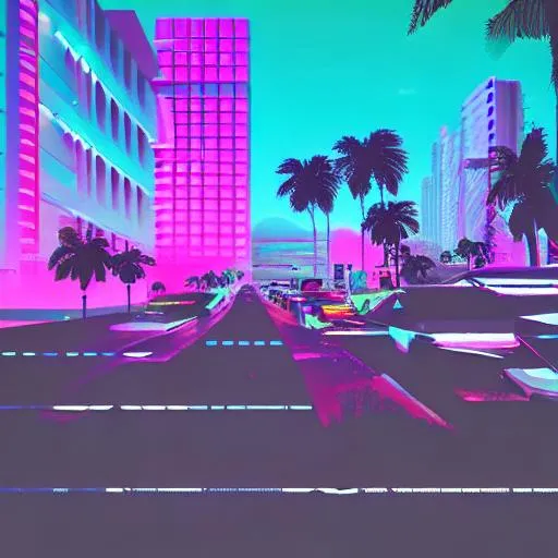 outrun retrowave synthwave miami 1980 man | OpenArt