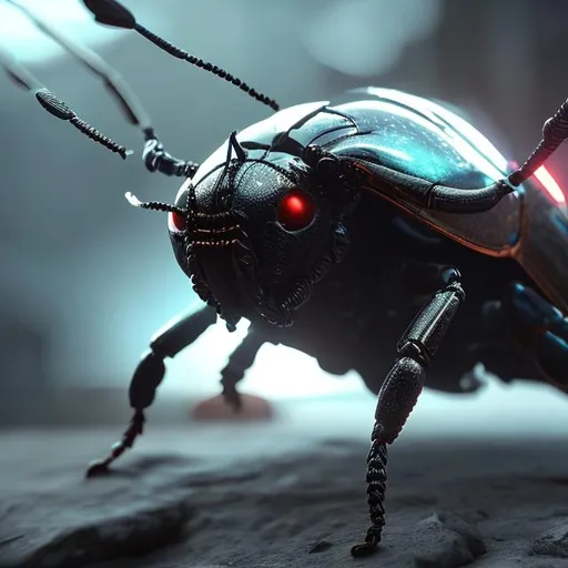 Prompt: 8k masterpiece, highly detailed, sci fi insect