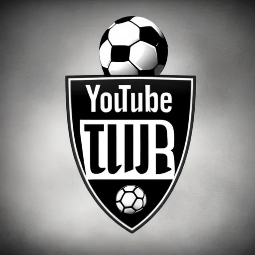 Prompt: Create a Logo for a youtube channel about Soccer with a black background and White Text
