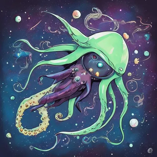 Prompt: space squid, surprise me