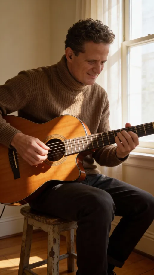 Prompt: @HzZW52t1SfrUAmg6y3eS is playing guitar.