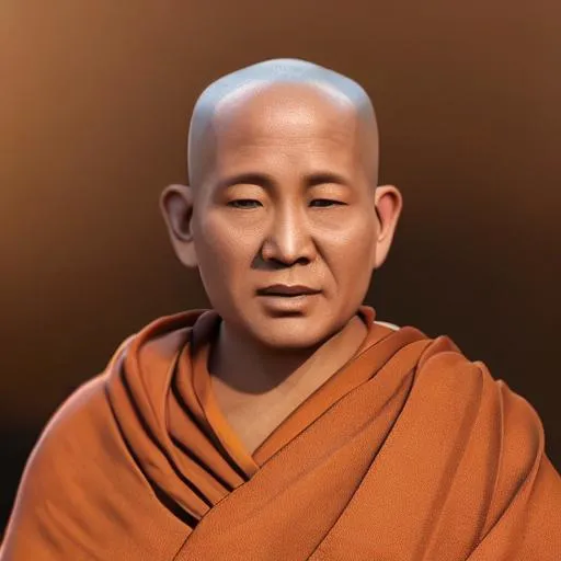 Prompt: Buddist monk portrait, dslr photo, realistic, intricate, 8 k,octane render