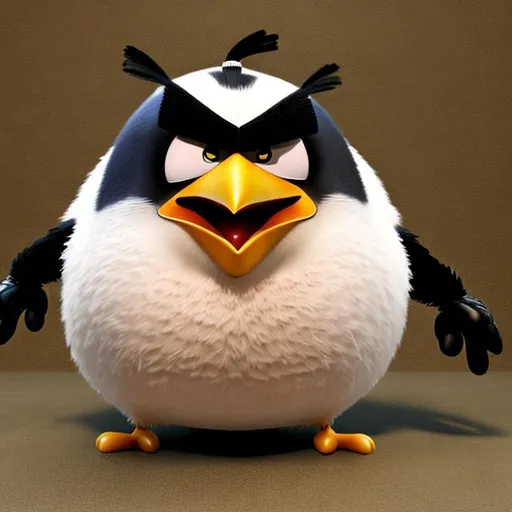 Prompt: Fat Angry bird Im da biggest bird