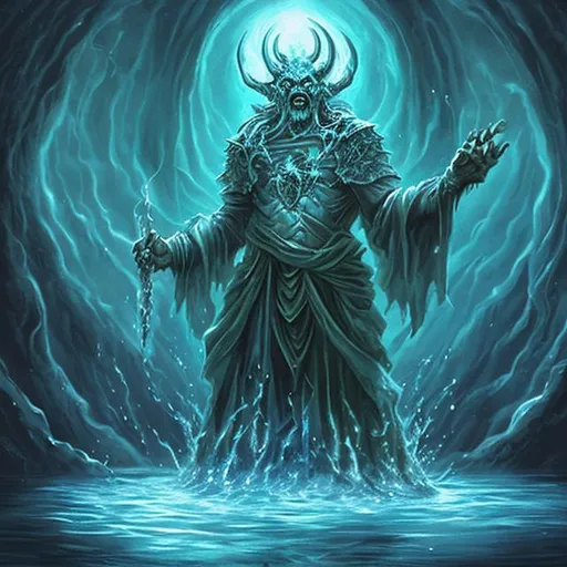 Prompt: water lord from hell