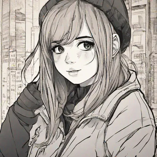 Prompt: a girl named manuela
 drew in anime style
