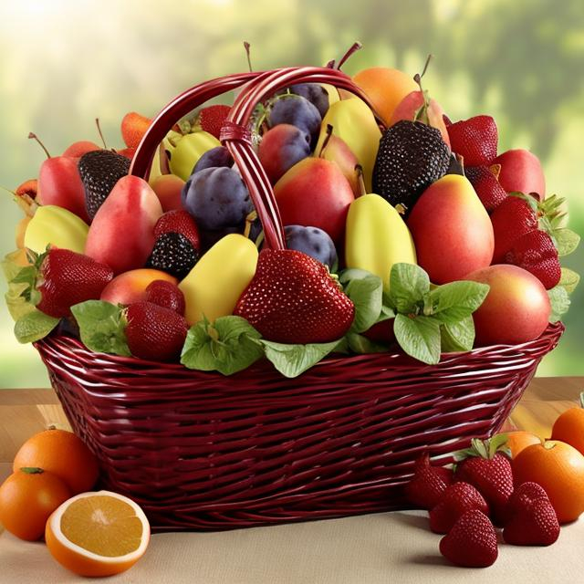 romantic fruit basket OpenArt
