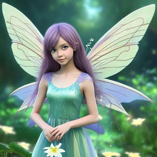 Prompt: female nature fairy young adult