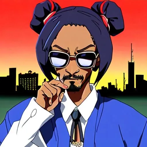 Prompt: snoop dog anime