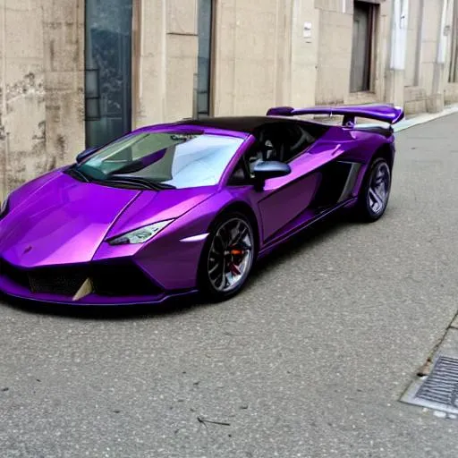 purple lamborghini cars