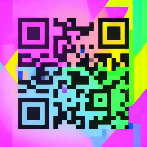 Prompt: background like pac-man maze. Neon glowing colors, magenta, green, yellow. Hard edges on QR. with plastic look.