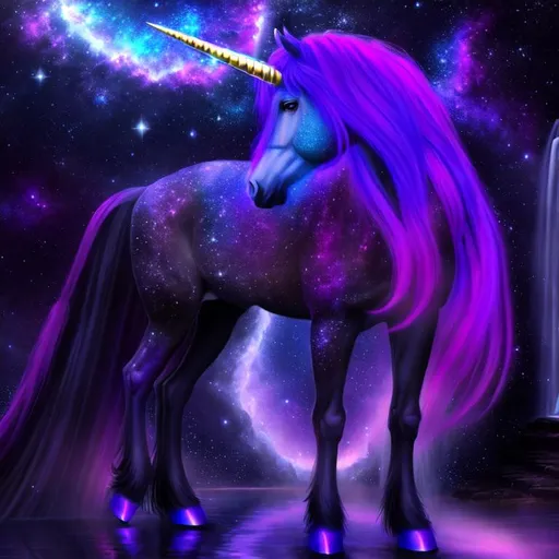 dark, silk, Beautiful, Nebula{Unicorn}, big dreamy e...