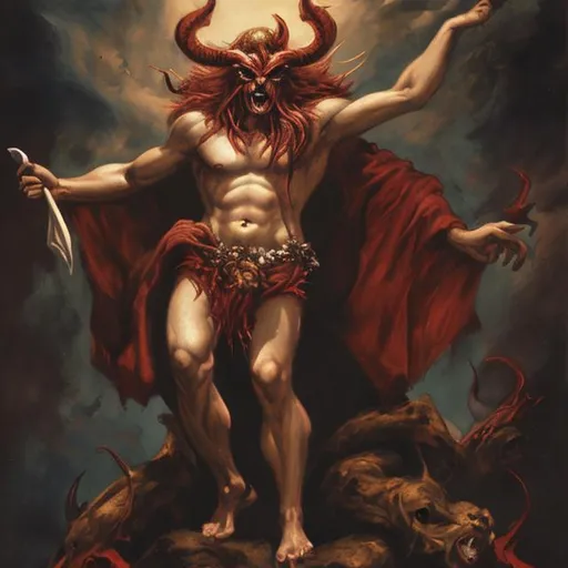 Prompt: Pagan god demon
