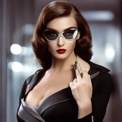 Prompt: Pretty spy woman

