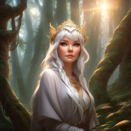 Prompt: DnD character art of {Judi Dench as a wood elf druid}, smooth soft skin, beautiful face, symmetrical, anime wide eyes, soft lighting, detailed face, by leiji matsumoto, stanley artgerm lau, wlop, rossdraws, concept art, digital painting, looking into camera, quaint fantasy forest off in the distance