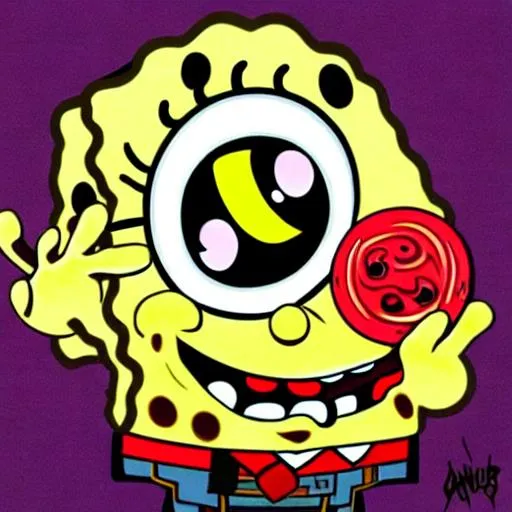 Prompt: SpongeBob Mangekyou Sharingan
