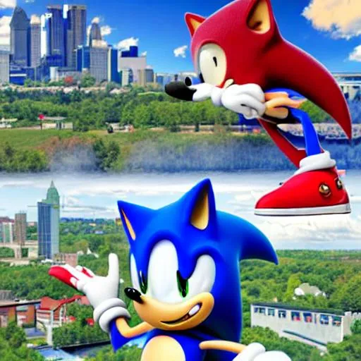 Prompt: sonic goes to ohio
