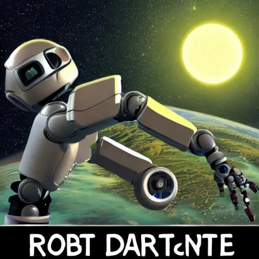 Prompt: Robot versus  earth  