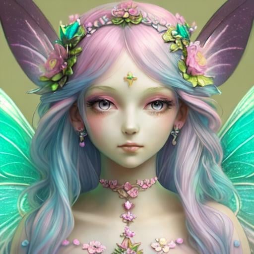 Fairy goddess , pastel colors, closeup | OpenArt