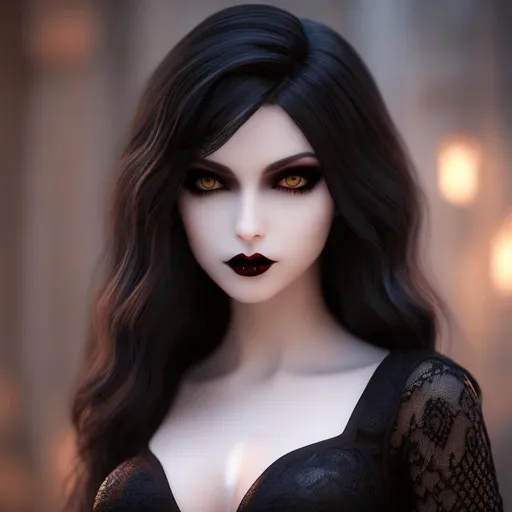 Prompt: cgi high resolution goth female vampire, full body portrait, petite body, soft light colored eyes, soft skin texture, minimal clothing