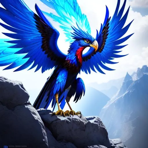 Prompt: Blue phoenix ultra HD 8k