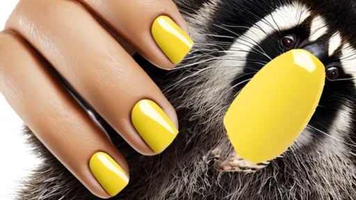 Prompt: racoon with yellow nailpolish