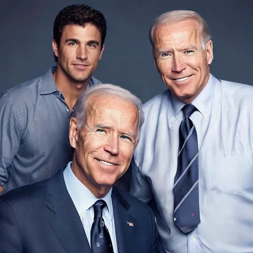 Prompt: ripped muscular joe biden standing next to will ferrel
