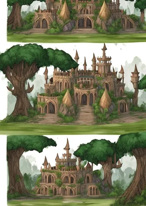 Prompt: The ThunderClan Camp from Warrior Cats (Warriors) as a Palace in the same inviroment 