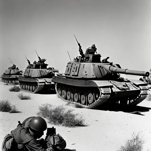 Prompt: Battle of El Alamein 1942 Tank Battle