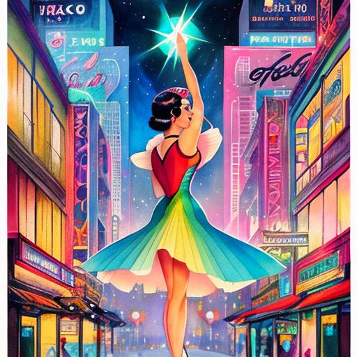 art deco, poster, cartoon painting made by Luis Rojo... OpenArt