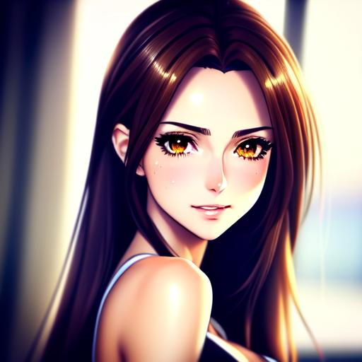 semi-realistic anime girl, skin highlights, hair hig... | OpenArt