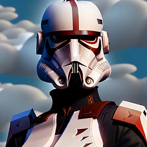 Prompt: a full portrait of a female clone trooper phase 2, tally marks on helmet, blaster in one hand, detailed armor, hyperrealistic