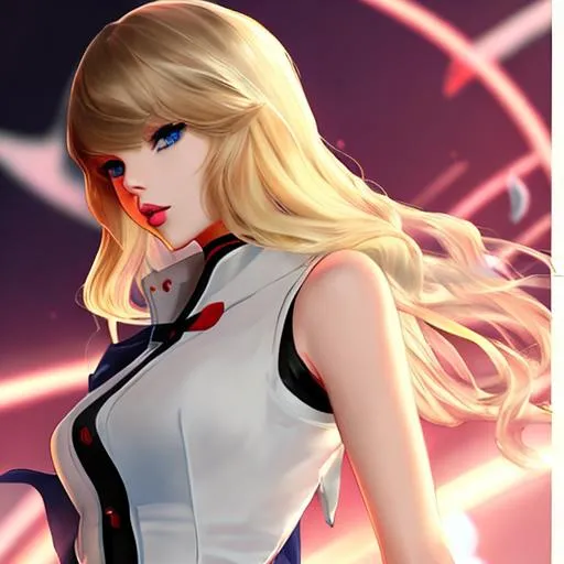 Prompt: taylor swift as anime character