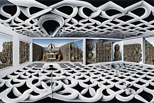 Prompt: "Salvador Dalí's art style"
"An attorney navigating through impossible architectures, representing complex legal challenges, statutes, and corrupt judges and jurors, with Dalí's distorted figures lurking in the shadows, embodying ethical dilemmas."
"A desolate courtroom, filled with Escher's intricate geometric patterns, under a sky filled with Dalí's floating objects, symbolizing the weight of heavy workloads."
"A scene of dread and suffering, with an attorney standing at the edge of infinite obligations, looking down at Dalí's barren landscapes, representing the fear of failure."
"An attorney trapped in endless loops, surrounded by Dalí's surreal symbols of dread, suffering, and emptiness."
pastel colors