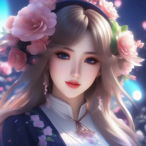 Prompt: 3d anime woman and beautiful pretty art 4k full HD