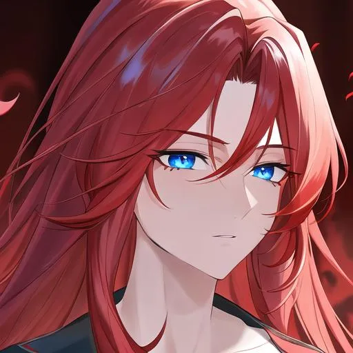 Prompt: Zerif 1male (Red side-swept hair falling between the eyes, blue eyes), highly detailed face, 8K, Insane detail, best quality, UHD, Highly detailed, insane detail, high quality. comforting Haley {red hair} his wife who is heavily pregnant