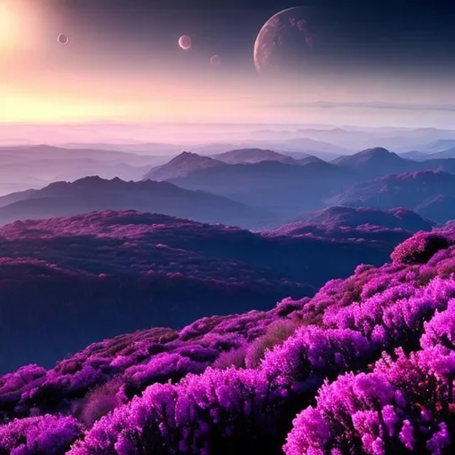 Prompt: A beautiful vista of a breathtaking, alien world.