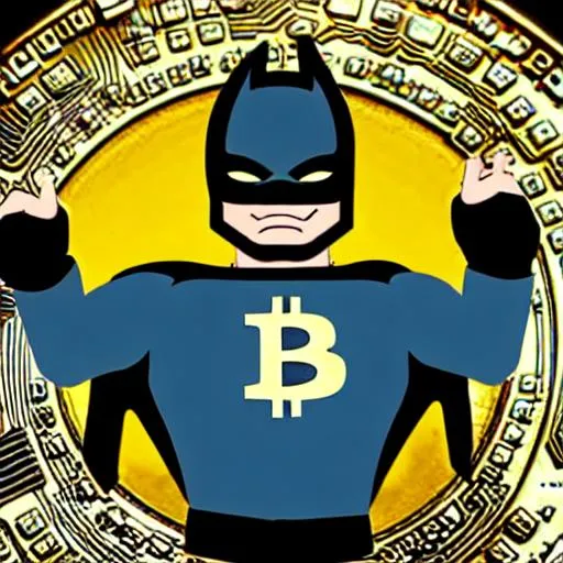 Prompt: Bitcoin superhero.