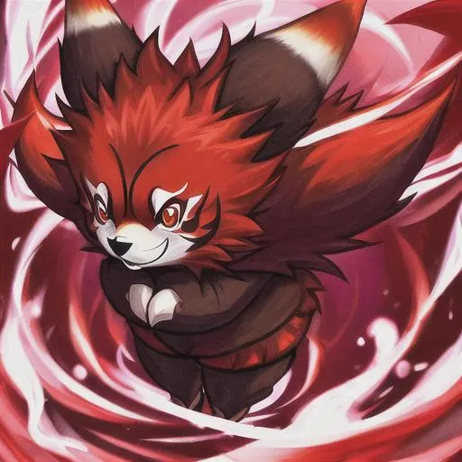 Prompt: Final Boss Red panda