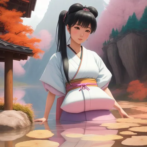 Prompt: Here's your detailed prompt:

Create a stunning pastel painting of a Japanese woman with a body made out of mountains and clothes made out of lakes, hills, forests, fields, towns, and cities. The painting should be created in Unreal Engine with 8k resolution and feature highly detailed concept art with a detailed matte painting by Greg Rutkowski. The art should be hyper-detailed and intricate, with warm colors and photorealistic digital illustration in HDR. The overall feel of the painting should be fantastical and colorful, with magnificent fantasycore elements.

The painting should be 8K 3D HDR and created using CryEngine or Unity 3D, with a view that is very attractive and beautiful, with high detail and dynamic lighting. The artwork should be award-winning and feature a fantastic view with an ultra-realistic and perfect body and face. The painting should also feature a matte background in Thomas Kinkade's style and use stable duffusion 2.1 for the lighting.

The overall style of the painting should be symmetrical, with a big royal uncropped crown and royal jewelry. The woman should have a robotic nature, and the painting should be a full shot. The painting should be hyper-realistic and feature dynamic lighting, fantasy art, and be created by artists like Greg Rutkowski, Charlie Bowater, Beeple, or others.

The final result should be a stunning, intricate, and highly-detailed piece of artwork that showcases the beauty of nature and fantasy in a unique and breathtaking way.
