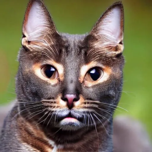 Prompt: cat smiling with human teeth


