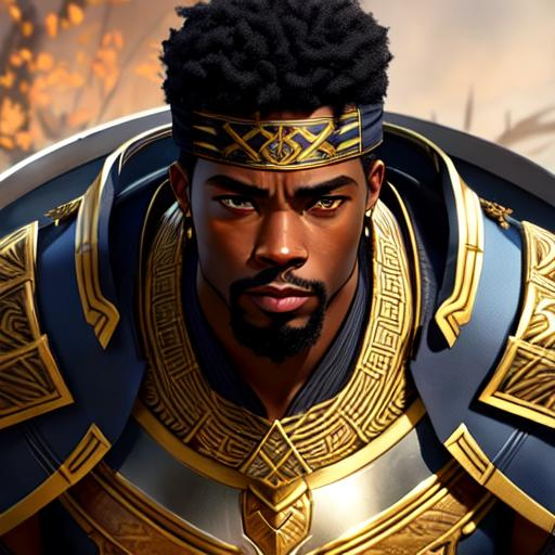 african american ronin, armor, goatee, lightning, ka... | OpenArt