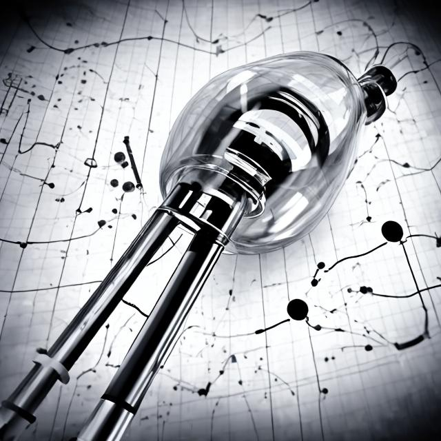 science image in black and white for background